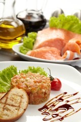 appetizer with salmon