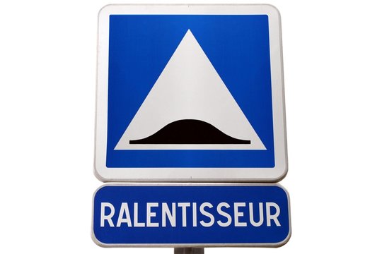 Panneau indicateur de position d'un ralentisseur