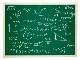 math formulas on school blackboard education