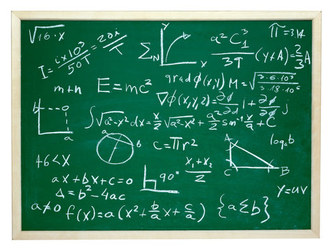 math formulas on school blackboard education