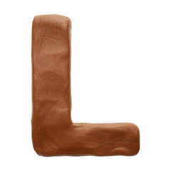 Colour plasticine letter isolated on a white background