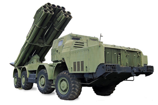Launching system 9K58 &laquo;Smerch&raquo; in Saint-Petersburg