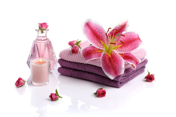 spa with rose petals