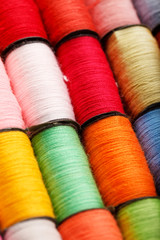 bobbins of lurex thread