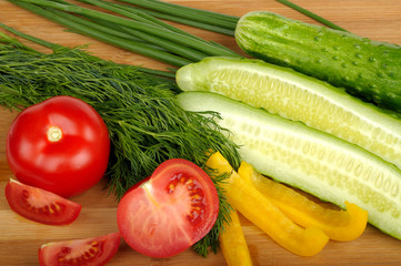 vegetables for the salad