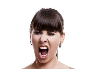 Woman shouting