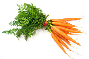Isolated Bunch of carrots