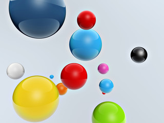 3d colorful balls
