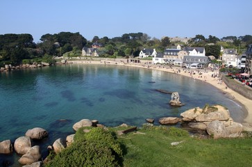 plage de perros guirec,oratoire,ploumanach,calvaire,bretagne