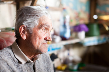 Senior farmer indoor