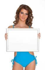 Women whit sign