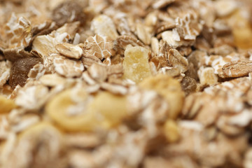 Muesli closeup background