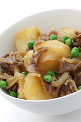 nikujaga , simmered meat and potatoes , japanese food