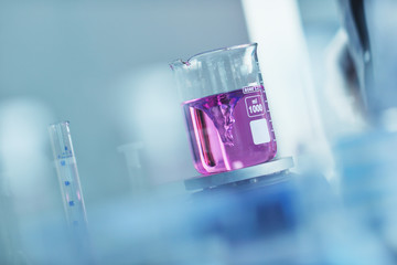 test tubes in bright modern labaratory