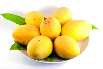 mangos on dish