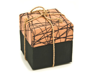 brown fabric box