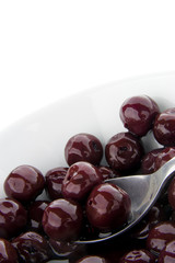 Isolated cherry compote
