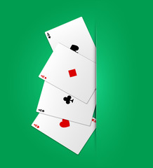 Poker ases. Vector illustration. Eps10