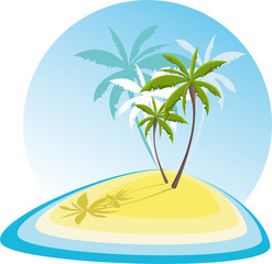 simple illustration with small island