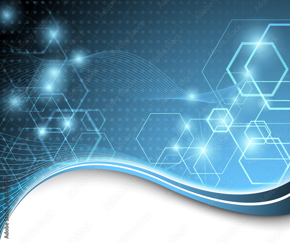 Canvas Prints blue technological background