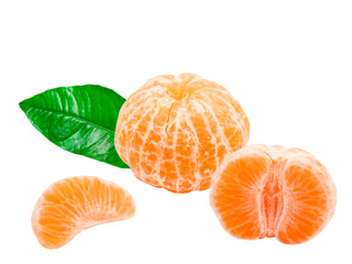 Mandarin isolated on white background