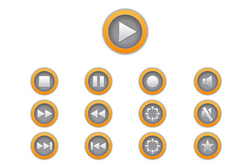 Boutons de lecteurs vidéo et musique