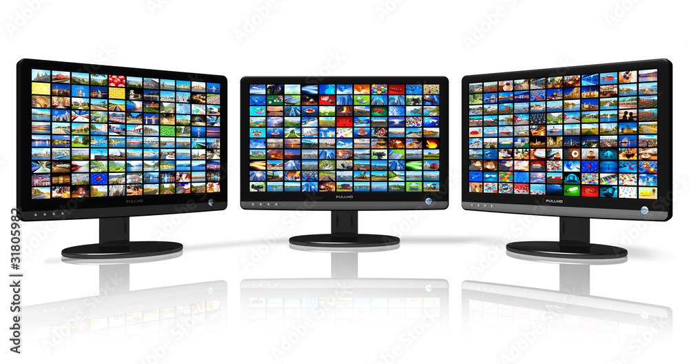 Poster Multiple monitors with image gallery