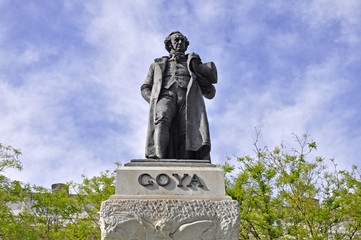 Obraz premium Francisco de Goya, Denkmal (Madrid)