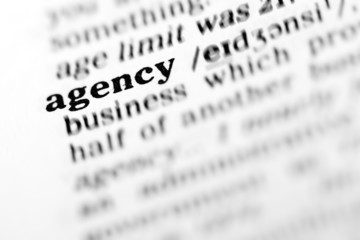 Fototapeta premium agency (the dictionary project)
