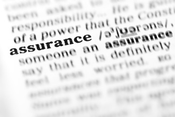 Fototapeta premium assurance (the dictionary project)