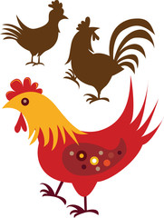 Stock Vector Illustration: Variety of chicken