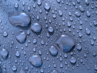 Water drops closeup