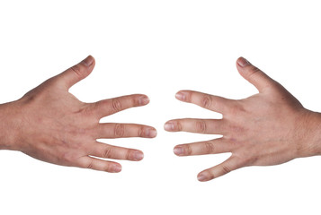 Open male hands