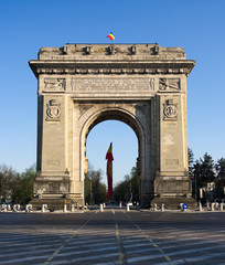 Fototapeta na wymiar Triumph Arch w Bukareszcie, w Rumunii
