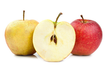 yellow and red apple