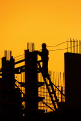 Construction on the unfinished house