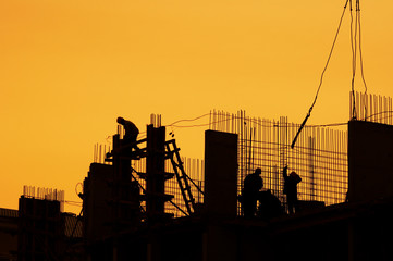 Construction on the unfinished house