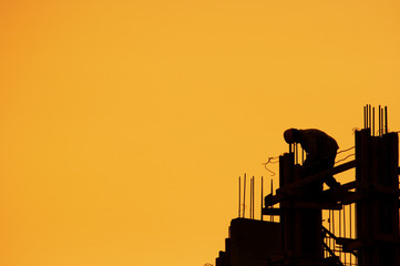 Construction on the unfinished house