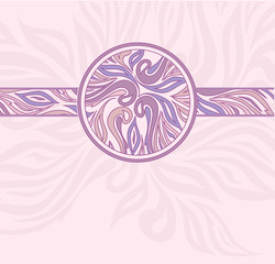 pink abstract background with ornaments