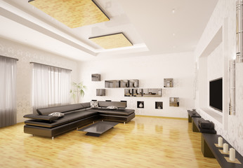 Modern Wohnzimmer interior 3d render
