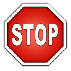 Stopschild glatte Fläche