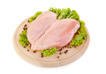 Fresh raw chicken breasts