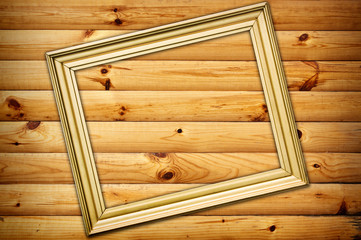 frame on wooden background