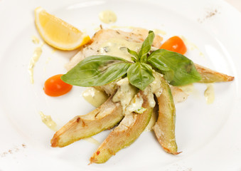 fish with avocado
