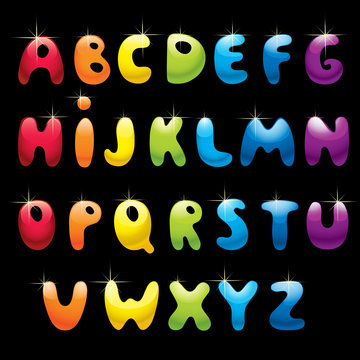 Glossy alphabet