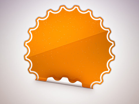 Spotted Orange round hamous sticker or label
