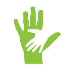 Logo children hand # Vector