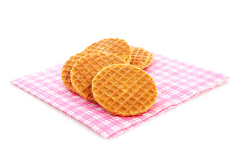Cookies with syrop, typical Dutch stroopwafels
