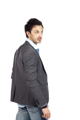 Casual businessman posing