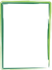 Rahmen mit grün Pinselstrich
